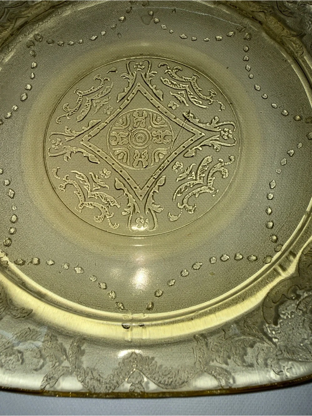 Vintage Amber Depression Glass Dessert Salad Plates Set of 4